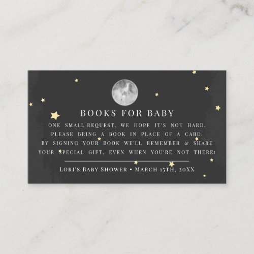 Over The Moon  Moon  Stars Books For Baby Enclosure Card