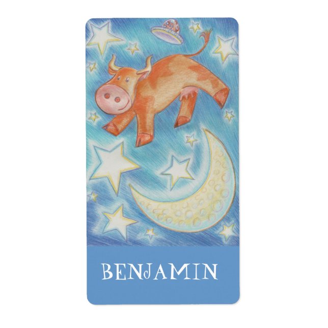 Over the Moon 'Name'  label (Front)