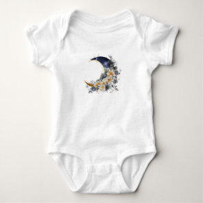 Over the moon nany gold baby shower baby bodysuit