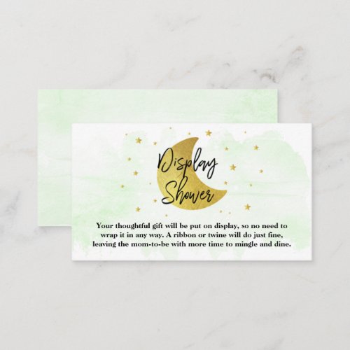 Over The Moon  Neutral Baby Shower Display Shower Enclosure Card