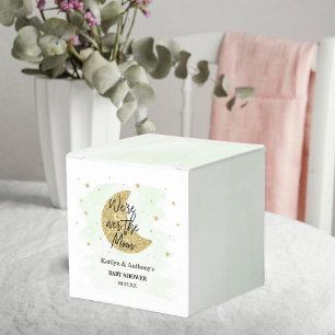 Over The Moon   Neutral Baby Shower Favor Boxes