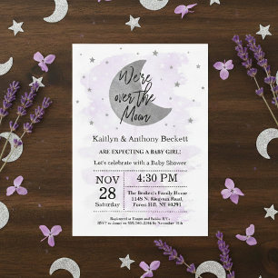 Over The Moon Neutral Baby Shower Invitation