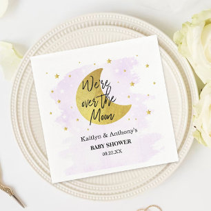 Over The Moon Neutral Baby Shower Napkins