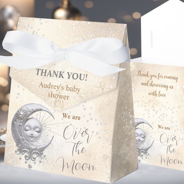 Over The Moon Neutral Baby Shower Tent Favor Box (Over The Moon Neutral Baby Shower Tent Favor Box)