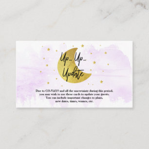 Over The Moon Neutral Baby Shower Update Cards