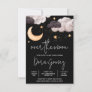 Over the Moon Nighttime Sky Baby Shower Invitation