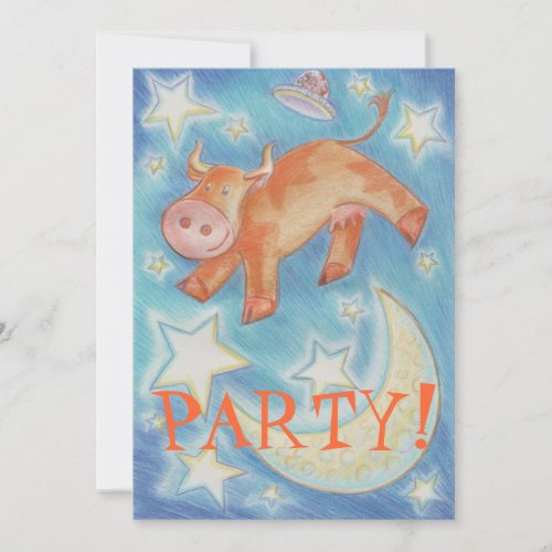 Over the Moon party invitation