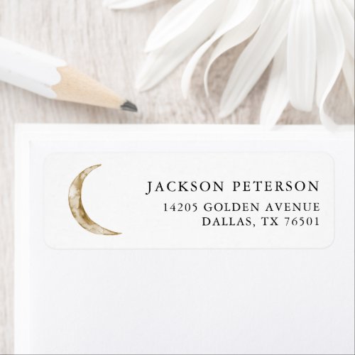 Over The Moon Party Invitation Return Address Label