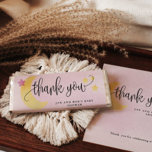 Over the Moon, Pink Candy Bar Paper Wrapper