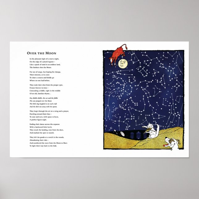 "Over The Moon" Poem + Artwork Poster (Front)