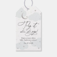 Over the Moon Pop it when She Pops Baby Shower Gift Tags