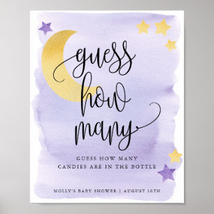 Over the Moon Purple Guess How Many Game Poster