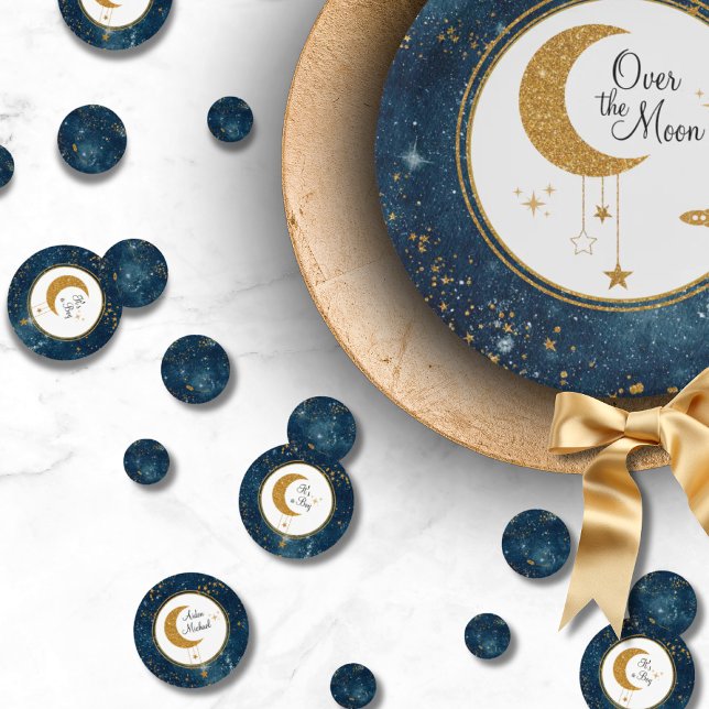 Over The Moon Space Theme Baby Shower Confetti (Over The Moon Space Theme Baby Shower Confetti)