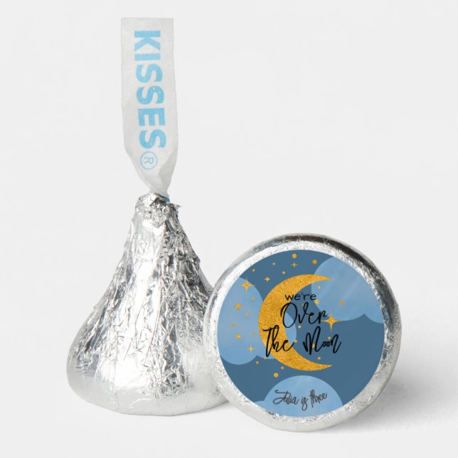 Over the moon sparkling moon kids Birthday Hershey®'s Kisses® (Front)