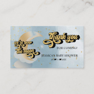 Over the Moon   Star Baby Shower   Thank You Enclo Enclosure Card