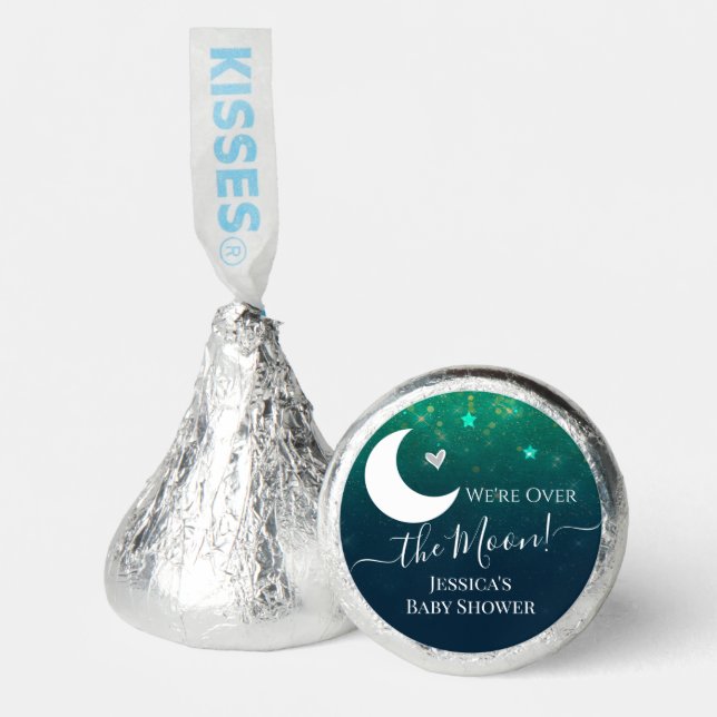 Over the Moon Star Sky Baby Shower Hershey®'s Kisses® (Front)