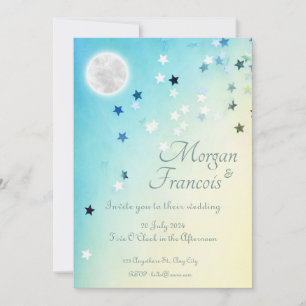 Over the Moon - Starry Wedding Invitation