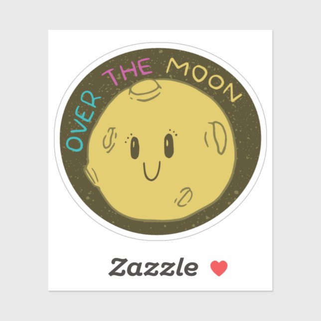 Over the moon sticker (Sheet)