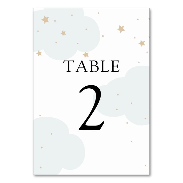 Over the Moon Table Number (Front)
