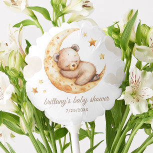 Over the Moon Teddy Bear Baby Shower Balloon