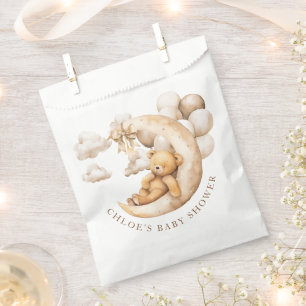 Over the Moon Teddy Bear Baby Shower Favor Bag