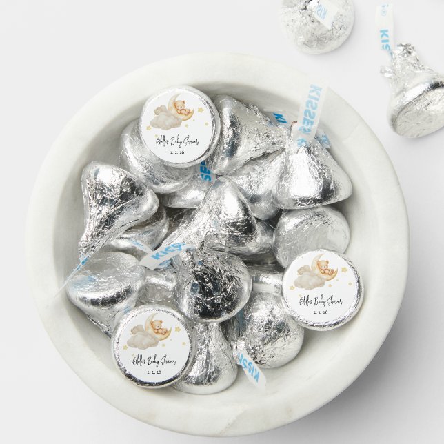 Over The Moon Teddy Bear Baby Shower Hershey®'s Kisses® (Creator Uploaded)