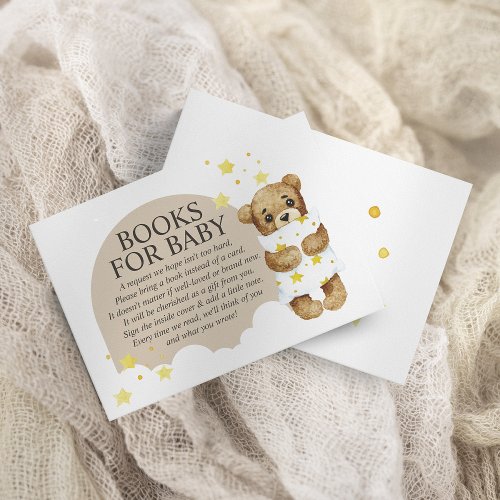 Over The Moon Teddy Bear Books for Baby  Enclosure Card