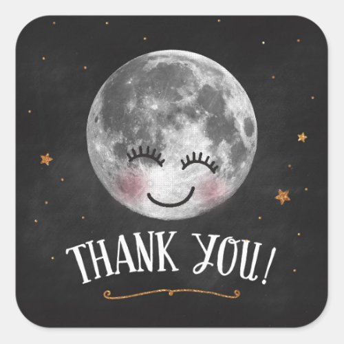 Over the Moon Thank You Sticker