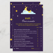 Over the moon theme baby shower over or under game (Front/Back)