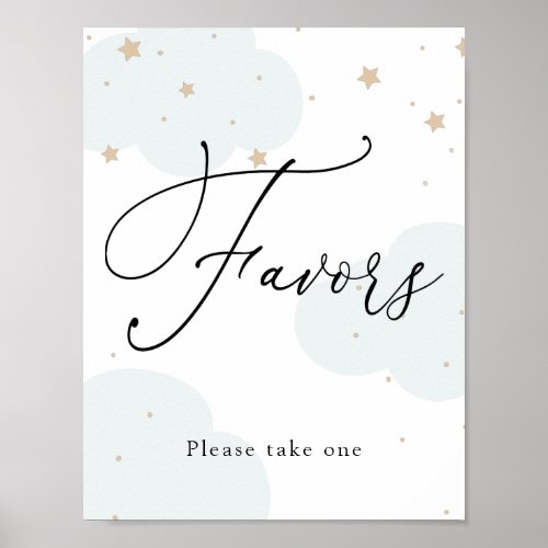 Over the Moon Twinkle Star Favors Sign