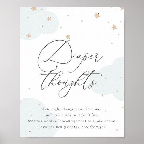 Over the Moon Twinkle Star Late Night Diapers Poster