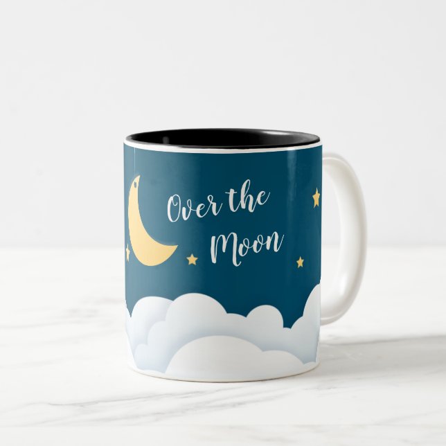 Over the Moon Two-Tone Coffee Mug (Front Right)