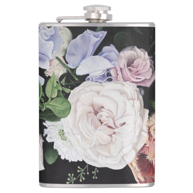 "Over the Moon" Vinyl Wrapped Flask (Front)