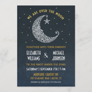 Over the Moon Wedding Invitation II