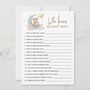 Over the Moon Who Knows Mommy Best Game Card