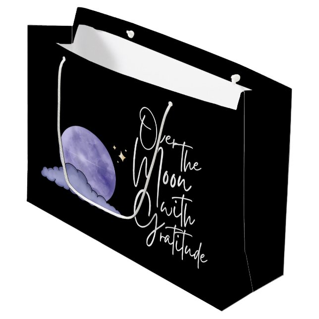 Over The Moon With Gratitude Gift Bag (Front Angled)