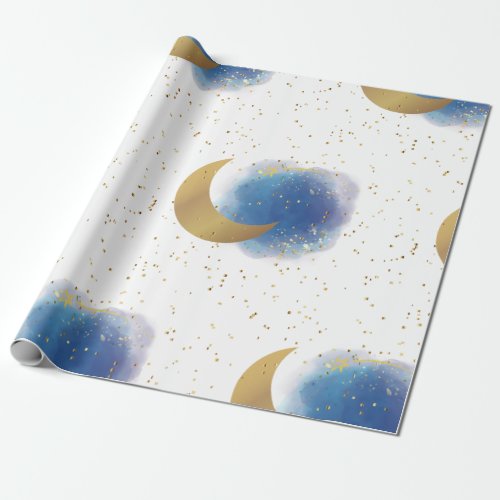Over the Moon Wrapping Paper