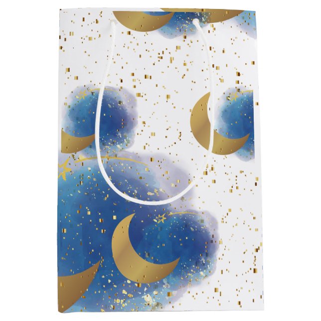 Over the Moon Wrapping Paper Medium Gift Bag (Front)