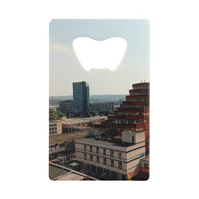 Over the moor credit card bottle opener (Front)