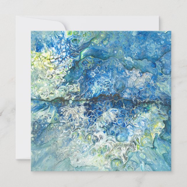 Over The Mountains, Over The Sea Flat Holiday Card (Front)