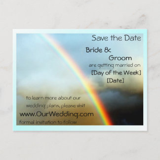 OVER THE RAINBOW ANNOUNCEMENT POSTCARD