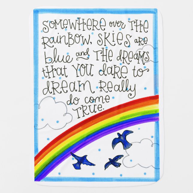 Over the Rainbow Baby Blanket (Front)