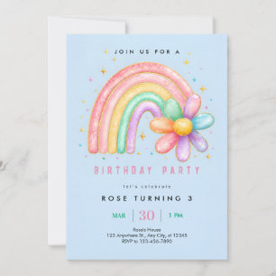 Over the Rainbow Birthday Invitation