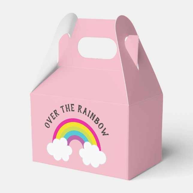 Over The Rainbow Birthday / Shower Favor Boxes (Back Side)