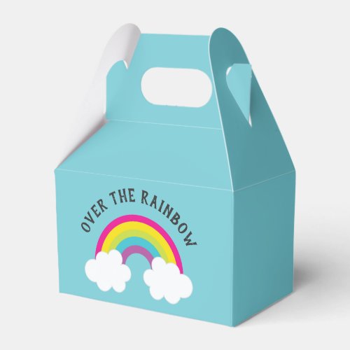 Over The Rainbow Birthday  Shower Favor Boxes