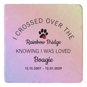 Over The Rainbow Bridge Custom Pet Memorial Trivet