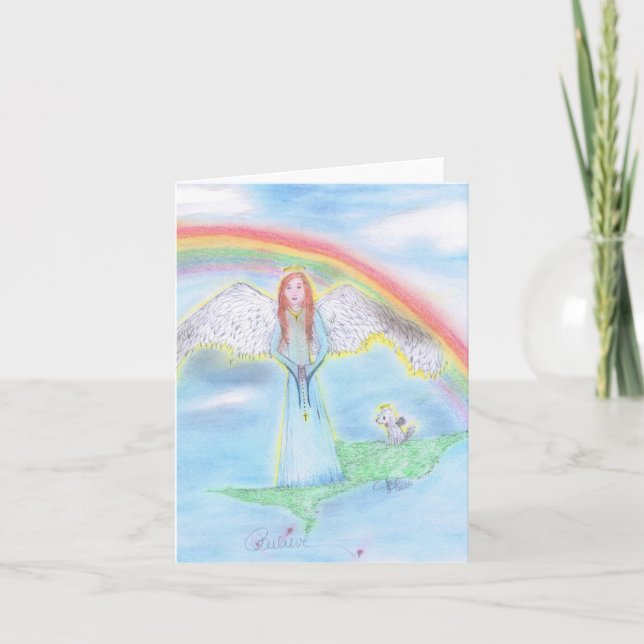 Over the Rainbow Bridge Note Card (Front)