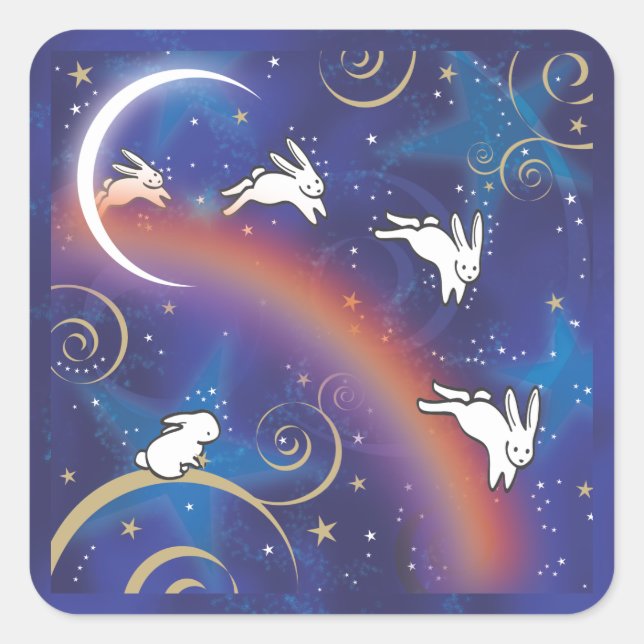 OVER THE RAINBOW BRIDGE SQUARE STICKER (Front)