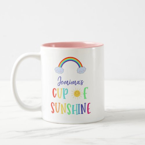 over the rainbow for you Two_Tone coffee mug