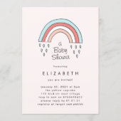 Over The Rainbow Girl Blush Pink Baby Shower Invitation (Front)